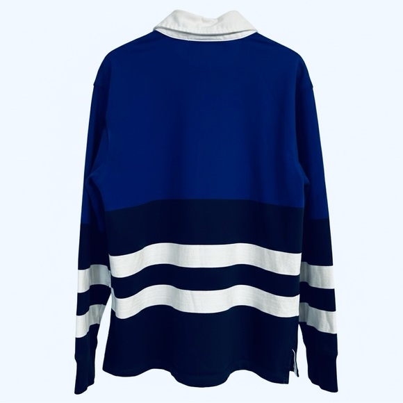 Polo Ralph Lauren Boys Iconic Striped Rugby Shirt - Size M (10-12) Royal/Navy - Picture 4 of 8